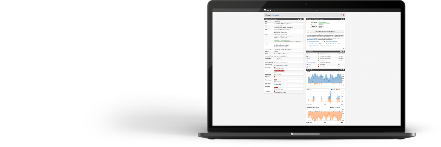 Laptop with pfSense GUI Laptop with pfSense GUI